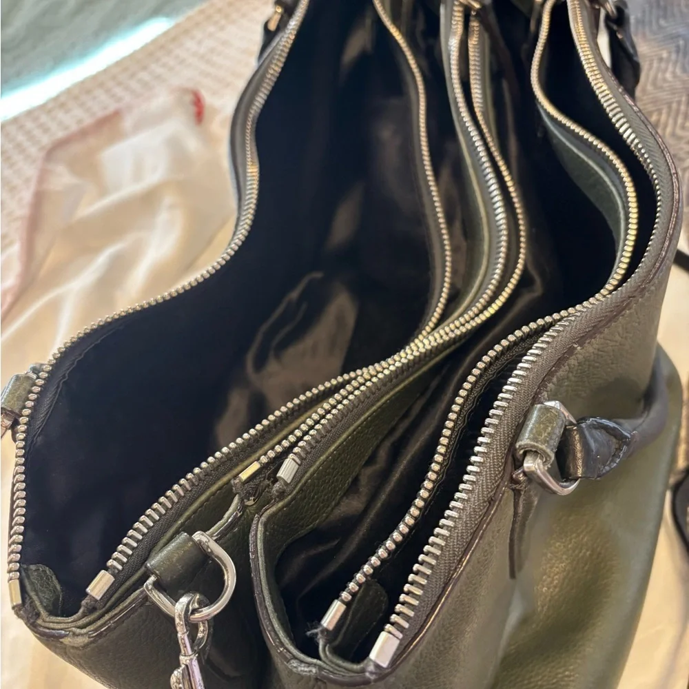 Vintage Coach Dark Green Leather Satchel - Picture 5 of 17